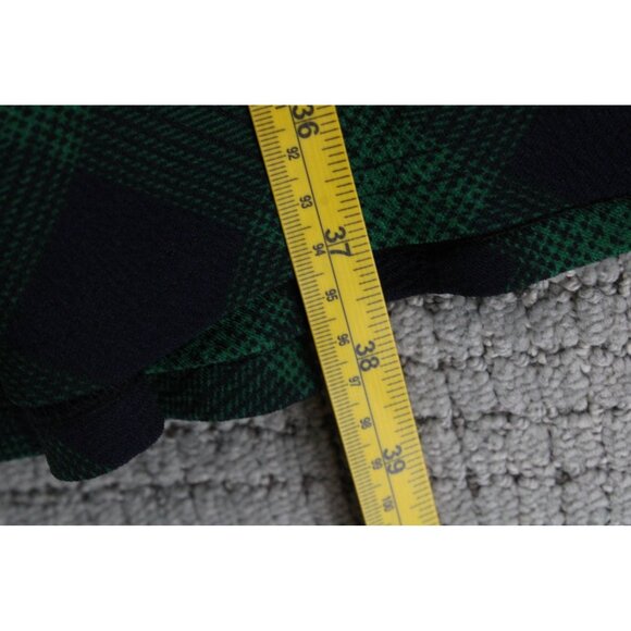 REPHYLLIS Fit & Flare Dress Womens Small Black/Green Plaid 3/4 Sleeve V Neck - Picture 7 of 7